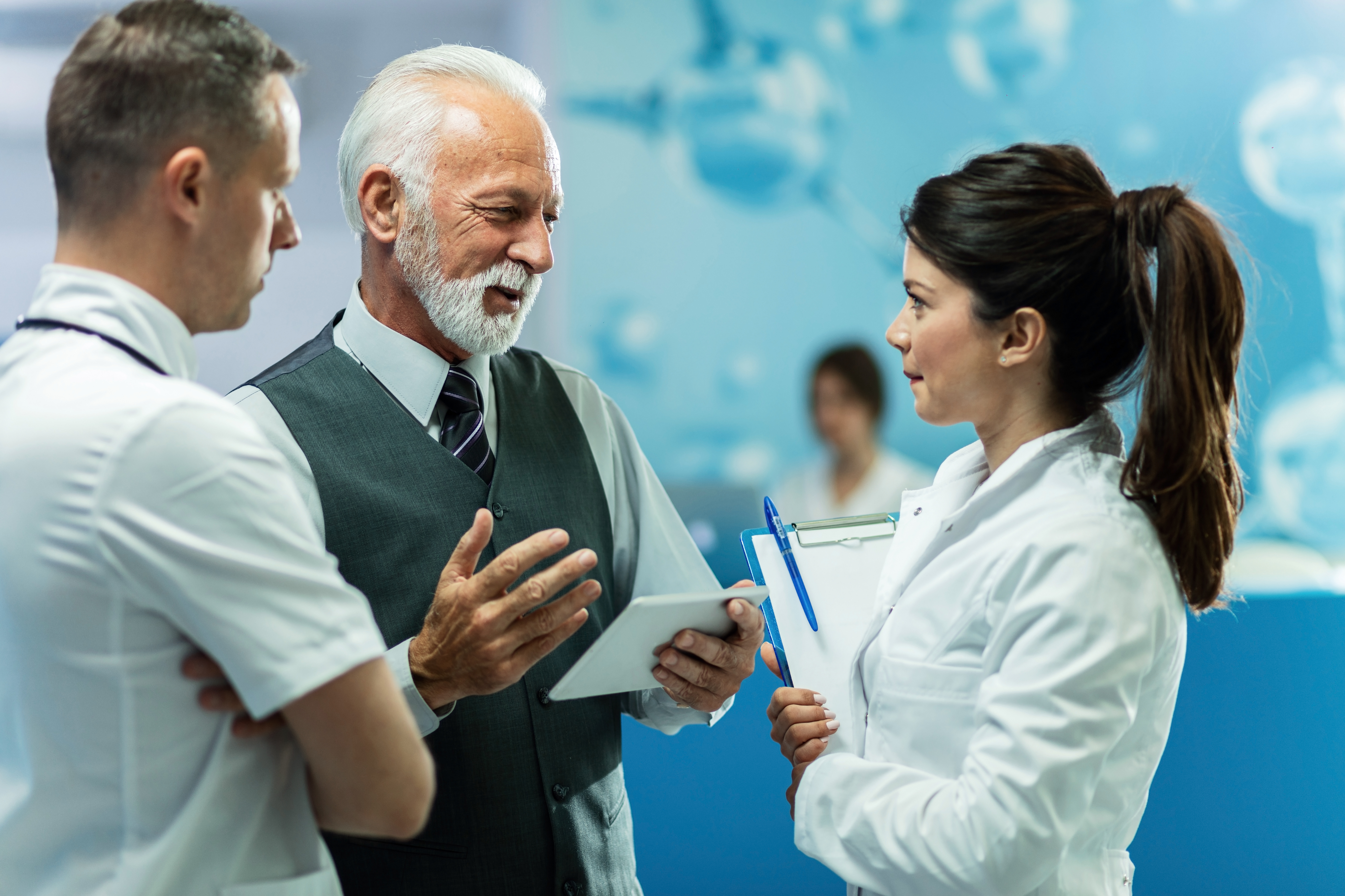 HCP conversation with analytics overlay